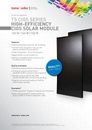 TS CIGS SerIeS HIGH-effICIenCy CIGS Solar Module - Edilportale