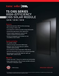 ts cigs series high-efficiency cigs solar module - tsmc solar