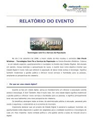 Veja o programa completo do Evento clique aqui ... - Network Eventos