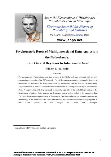 From Gerard Heymans to John van de - European Mathematical ...