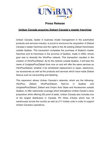 Press Release - Uniban