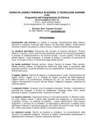 CORSO DI LAUREA TRIENNALE IN SCIENZE E TECNOLOGIE ...