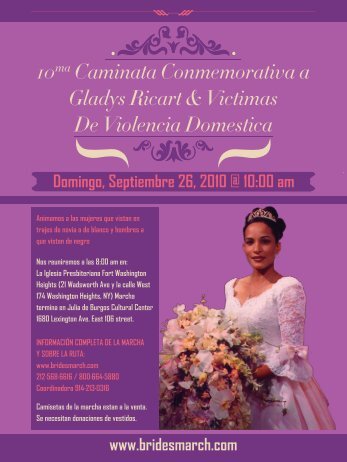 10ma Caminata Conmemorativa a Gladys Ricart & Victimas ... - NMIC