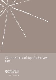 2009 - Gates Cambridge Scholarships