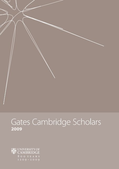 2009 - Gates Cambridge Scholarships