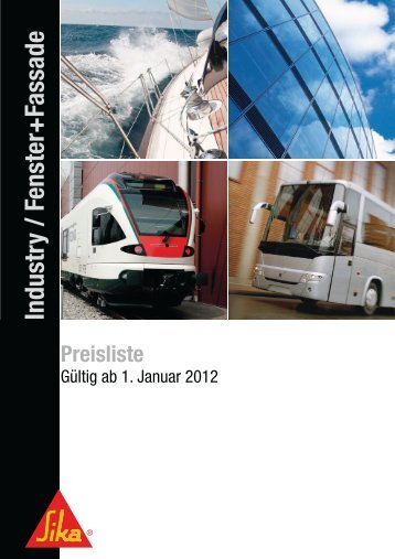 Preisliste Industry & Fenster Fassade 2012 - Global Tool Trading AG