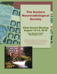 The Eastern Neuroradiological Society - ENRS