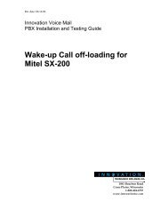 Wake-up Call off-loading for Mitel SX-200