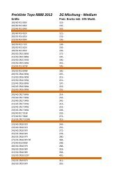 Preisliste ToyoR888 - Reifen Zucki