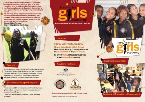 Student Enrolment Brochure - Fitzroy Valley Girls Academy