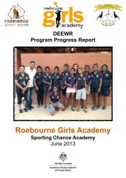 2013 Progress Report: Roebourne (1.14 mb) - Roebourne Girls ...
