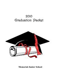 2010 Graduation Packet - Hanover District Schools