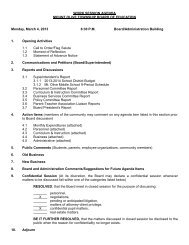 regular meeting agenda - mount olive township board of education