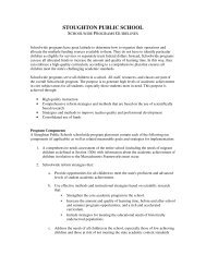 SPS Title I School Wide Program Guidelines - Stoughton Public ...