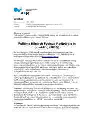 Fulltime Klinisch Fysicus Radiologie in opleiding (100%)