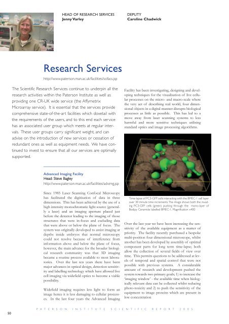 Paterson Institute for Cancer Research SCIENTIFIC REPORT 2005