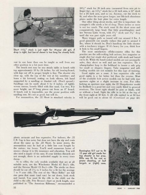 GUNS Magazine January 1960 - Jeffersonian