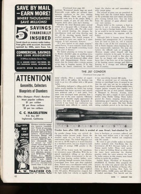 GUNS Magazine January 1960 - Jeffersonian