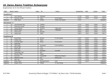 Offroad-Triathlon - Schwarzsee Triathlon