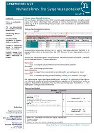 LÃGEMIDDEL NYT - Sygehusapoteket - Region Nordjylland