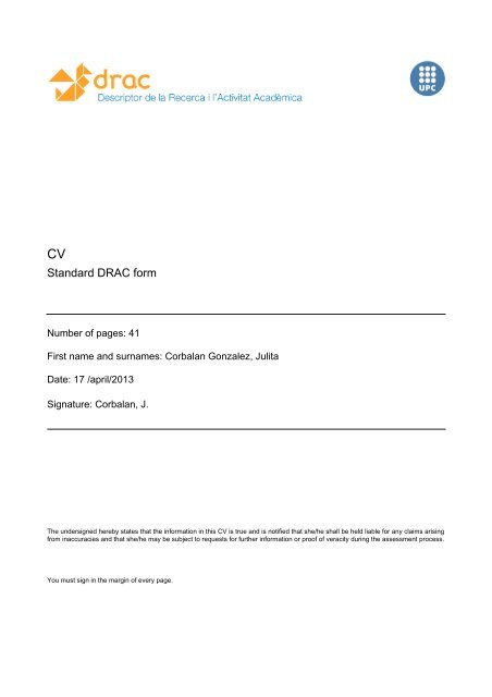 My Cv Upc My Cv Upc