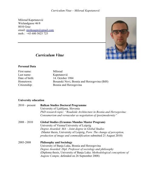 Research Paper Curriculum Vitae For Thesis - The Resume ...