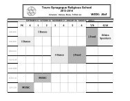Alef-Dalet Schedules - Touro Synagogue