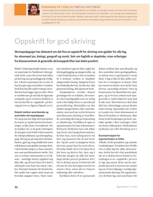 oppskrift for god skriving - Universitetet i Oslo