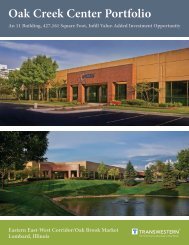 Oak Creek Center Portfolio Lombard, Illinois - Transwestern