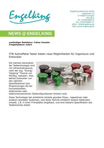 Pressemitteilung - Engelking Elektronik GmbH