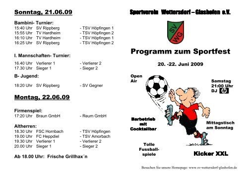 Turnier - SV Wettersdorf/Glashofen