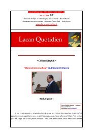 LQ 87 - Lacan Quotidien
