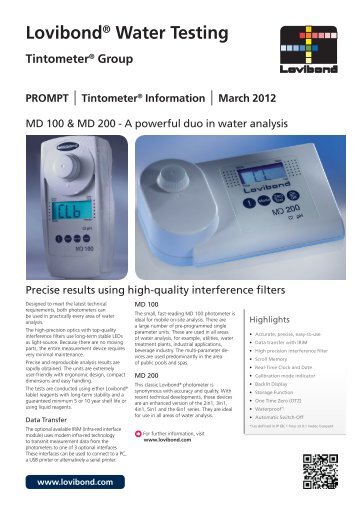 LovibondÂ® Water Testing