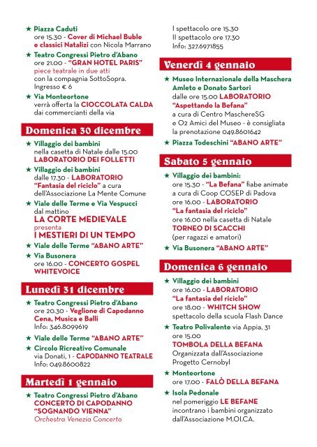 Programma - Terme Preistoriche