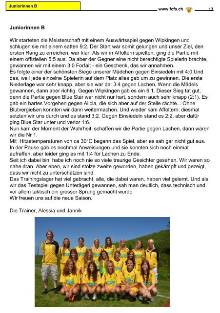 Weni Flash 2012 (2) - FC Feusisberg-Schindellegi