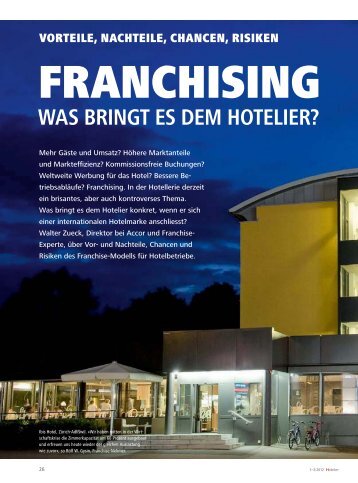 WAS BRINGT ES DEM HOTELIER? - hoteljournal.ch