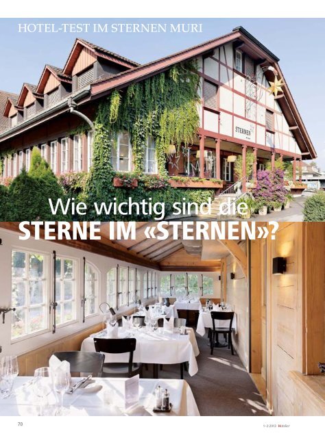 STERNE IM «STERNEN»? - hoteljournal.ch