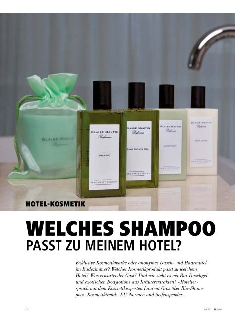 WelCHes sHAmPoo - hoteljournal.ch
