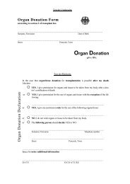 Organ Donation Form