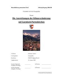 Die Auswirkungen der KlimaverÃ¤nderung auf Garmisch-Partenkirchen