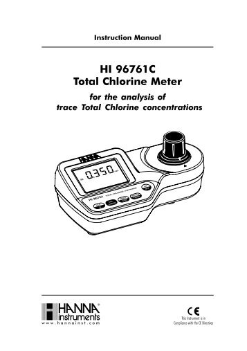 HI 96761C Total Chlorine Meter - Hanna Instruments