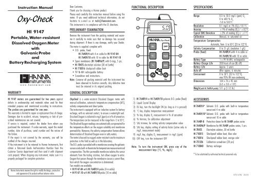 HI 9147-04 - Hanna Instruments