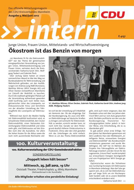 Ausgabe Mai/Juni 2012 - CDU Kreisverbands Mannheim