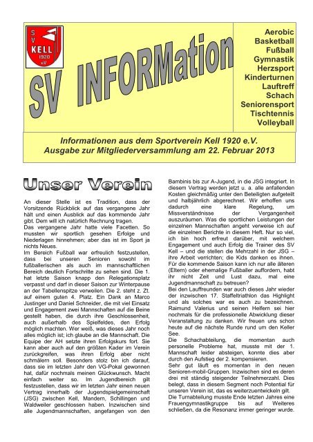 SVInform - SV Kell 1920 eV