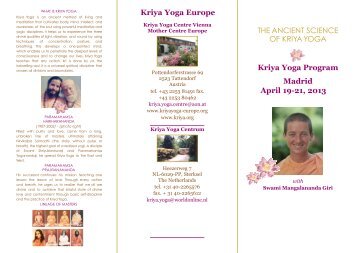 Madrid, 19. - Kriya Yoga