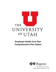 BlueCross BlueShield Comprehensive - The University of Utah