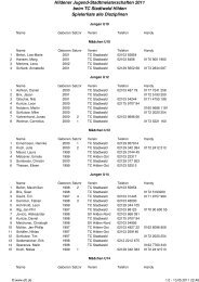 Hildener Jugend-Stadtmeisterschaften 2011 beim TC Stadtwald ...