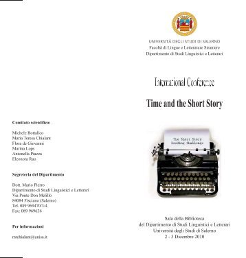 Time and the Short Story - Master di II livello in Traduzione di testi ...