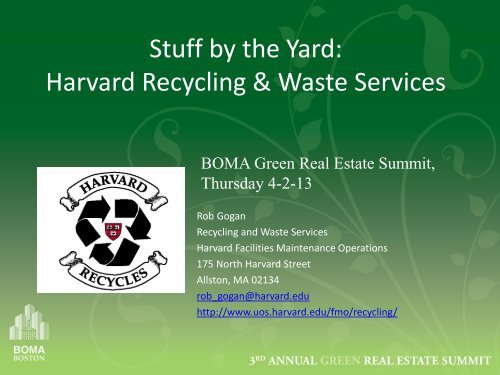 Harvard Recycling & Waste Services - Greater Boston Real Estate ...