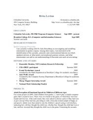 Resume - Columbia University